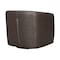 Armen Living Aries Espresso Genuine Leather Swivel Barrel Chair LCARCHES - alternate 2